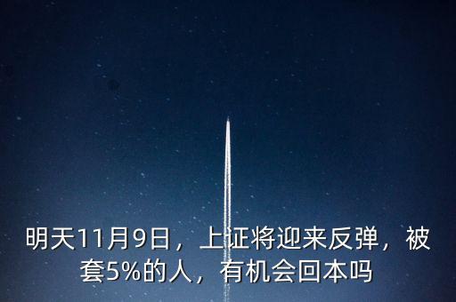 明天11月9日，上證將迎來反彈，被套5%的人，有機會回本嗎