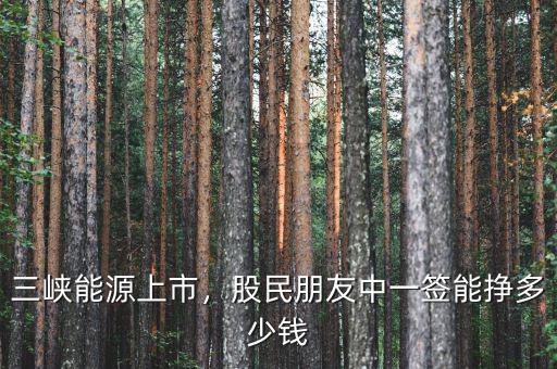 三峽能源上市，股民朋友中一簽能掙多少錢