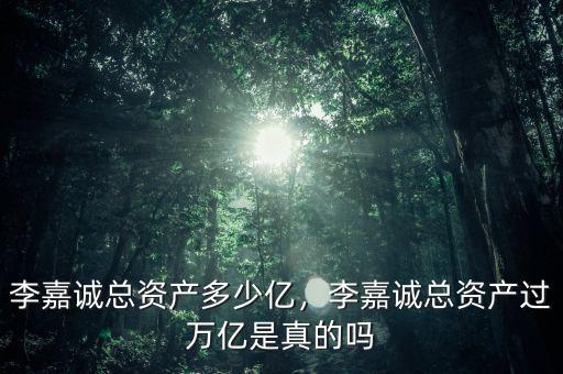 李嘉誠(chéng)總資產(chǎn)多少億，李嘉誠(chéng)總資產(chǎn)過(guò)萬(wàn)億是真的嗎