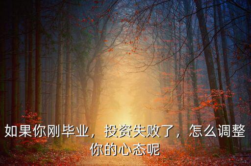 如果你剛畢業(yè)，投資失敗了，怎么調(diào)整你的心態(tài)呢