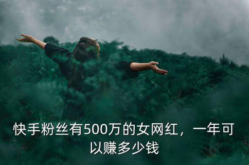 快手粉絲有500萬的女網(wǎng)紅，一年可以賺多少錢