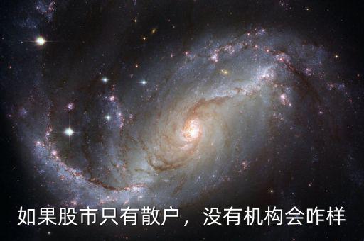 如果沒(méi)有散戶(hù)會(huì)怎么樣,會(huì)變得怎么樣