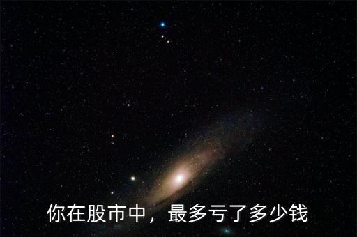 你在股市中，最多虧了多少錢