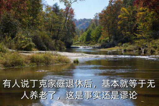 有人說丁克家庭退休后，基本就等于無人養(yǎng)老了，這是事實還是謬論