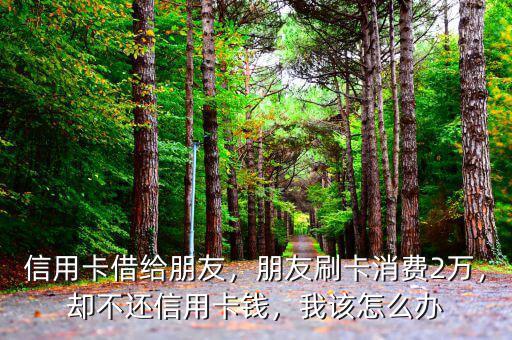 信用卡借給朋友，朋友刷卡消費(fèi)2萬，卻不還信用卡錢，我該怎么辦