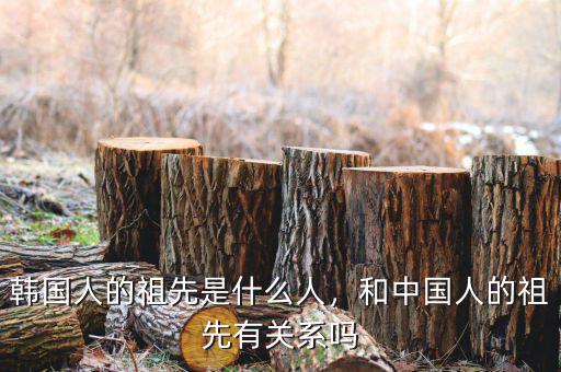 韓國人的祖先是什么人，和中國人的祖先有關系嗎