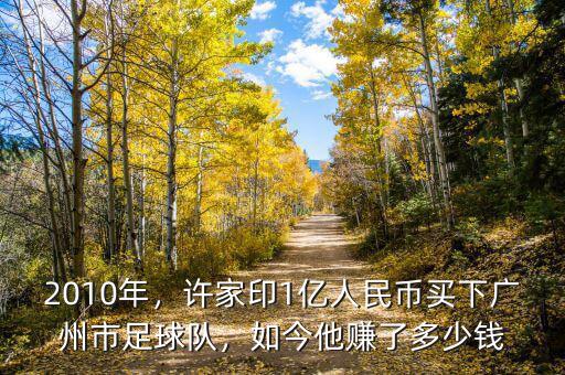 2010年，許家印1億人民幣買下廣州市足球隊，如今他賺了多少錢