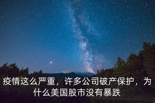 疫情這么嚴(yán)重，許多公司破產(chǎn)保護(hù)，為什么美國(guó)股市沒(méi)有暴跌