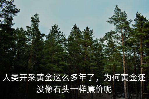 人類開(kāi)采黃金這么多年了，為何黃金還沒(méi)像石頭一樣廉價(jià)呢