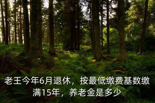 老王今年6月退休，按最低繳費(fèi)基數(shù)繳滿15年，養(yǎng)老金是多少