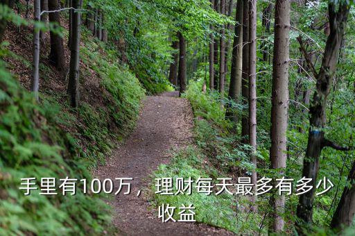 手里有100萬，理財每天最多有多少收益