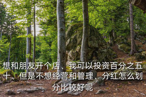 想和朋友開(kāi)個(gè)店、我可以投資百分之五十、但是不想經(jīng)營(yíng)和管理、分紅怎么劃分比較好呢