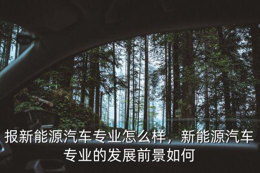 報新能源汽車專業(yè)怎么樣，新能源汽車專業(yè)的發(fā)展前景如何