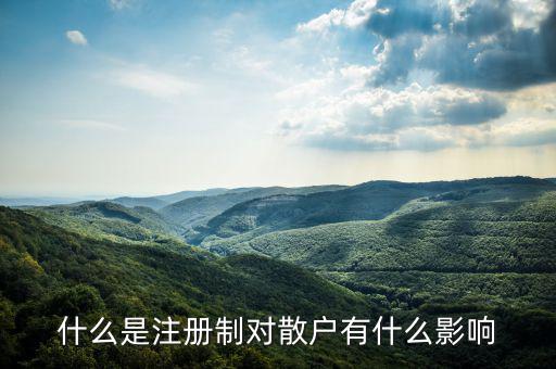 什么是注冊(cè)制對(duì)散戶(hù)有什么影響