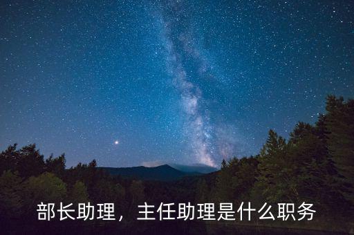 部長(zhǎng)助理，主任助理是什么職務(wù)