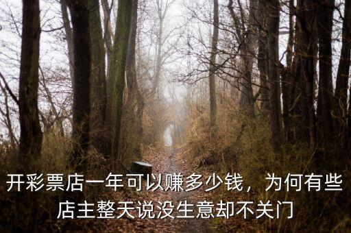 開(kāi)彩票店一年可以賺多少錢，為何有些店主整天說(shuō)沒(méi)生意卻不關(guān)門