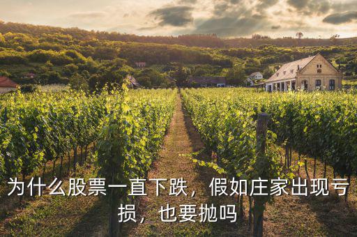 為什么股票一直下跌，假如莊家出現(xiàn)虧損，也要拋嗎