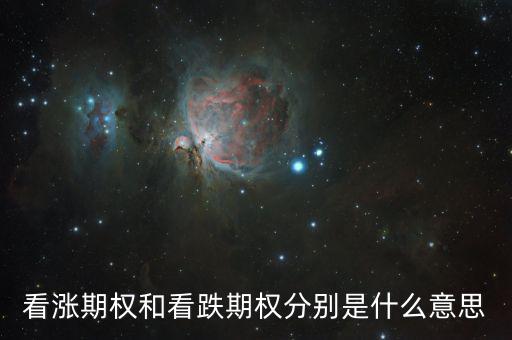 什么是認沽期權,認沽期權和認購期權