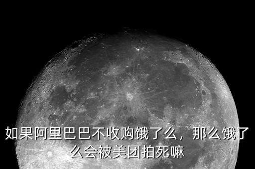 如果阿里巴巴不收購餓了么，那么餓了么會被美團拍死嘛