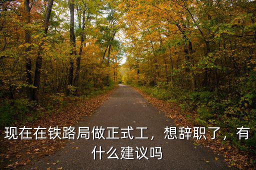 現(xiàn)在在鐵路局做正式工，想辭職了，有什么建議嗎