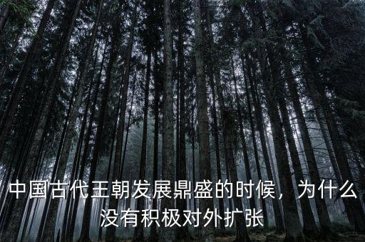 中國(guó)古代王朝發(fā)展鼎盛的時(shí)候，為什么沒(méi)有積極對(duì)外擴(kuò)張