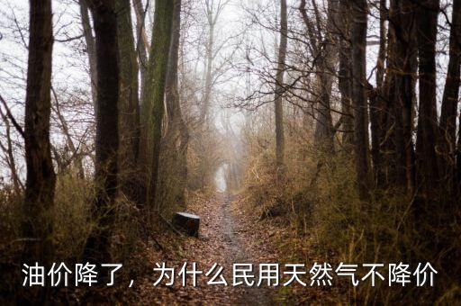 油價降了，為什么民用天然氣不降價