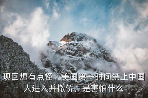 現(xiàn)回想有點(diǎn)怪：美國第一時(shí)間禁止中國人進(jìn)入并撤僑，是害怕什么