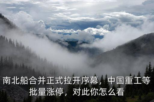 南北船合并正式拉開序幕，中國重工等批量漲停，對此你怎么看