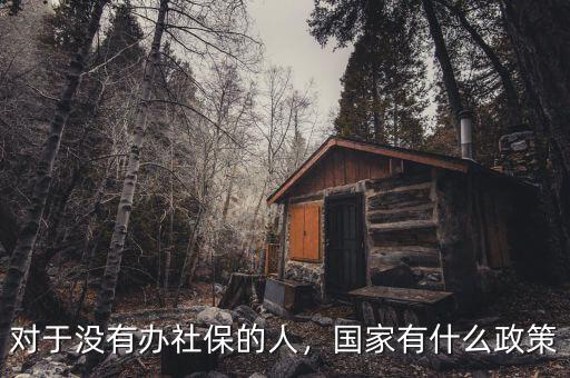 對于沒有辦社保的人，國家有什么政策