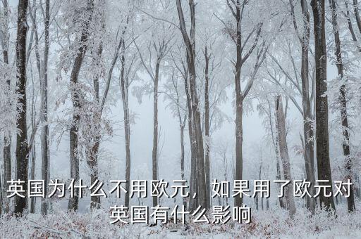 英國(guó)為什么不用歐元，如果用了歐元對(duì)英國(guó)有什么影響