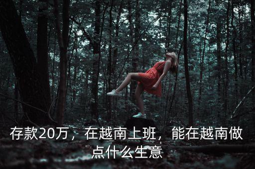 存款20萬，在越南上班，能在越南做點(diǎn)什么生意