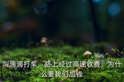 叫滴滴打車，路上經(jīng)過高速收費(fèi)，為什么要我們加錢