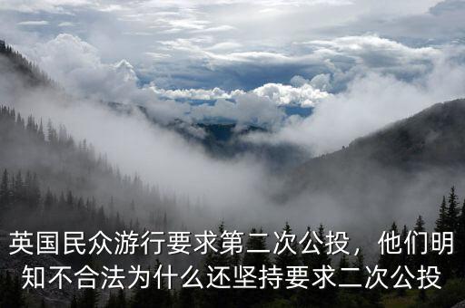 英國(guó)民眾游行要求第二次公投，他們明知不合法為什么還堅(jiān)持要求二次公投