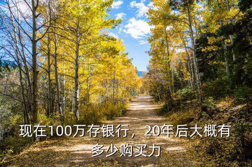20年前100萬相當于現在多少,為什么現在人有100萬