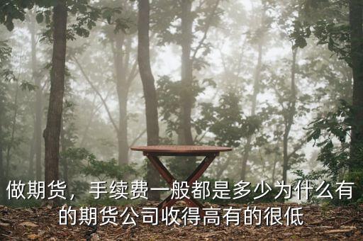 做期貨，手續(xù)費(fèi)一般都是多少為什么有的期貨公司收得高有的很低