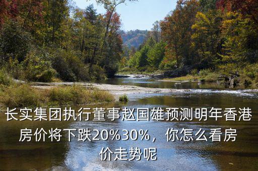 長實集團(tuán)執(zhí)行董事趙國雄預(yù)測明年香港房價將下跌20%30%，你怎么看房價走勢呢