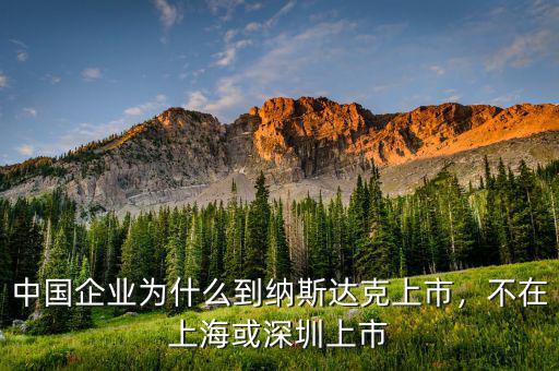 中國企業(yè)為什么到納斯達(dá)克上市，不在上海或深圳上市