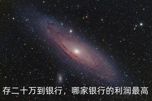 存二十萬到銀行，哪家銀行的利潤最高