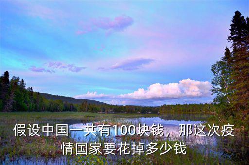 假設(shè)中國一共有100塊錢，那這次疫情國家要花掉多少錢
