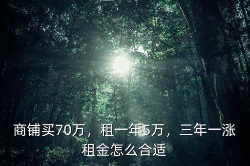 商鋪租金漲多少合適,三年一漲租金。怎么合適