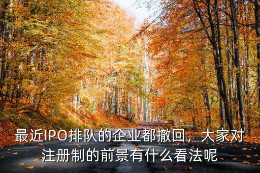 最近IPO排隊(duì)的企業(yè)都撤回，大家對注冊制的前景有什么看法呢