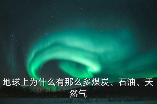 地球上為什么有那么多煤炭、石油、天然氣