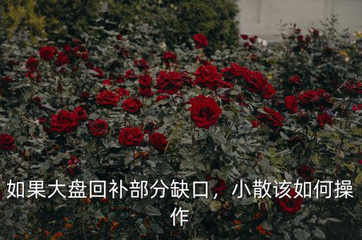 如果大盤回補(bǔ)部分缺口，小散該如何操作