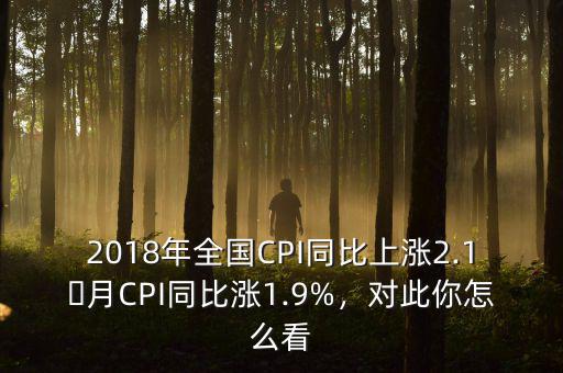 2018年全國(guó)CPI同比上漲2.1月CPI同比漲1.9%，對(duì)此你怎么看