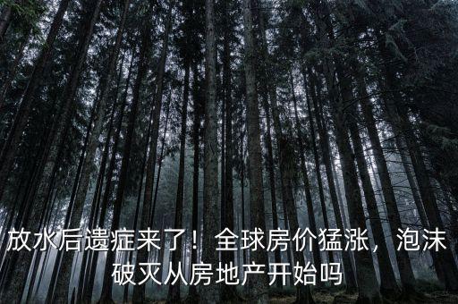 放水后遺癥來了！全球房價(jià)猛漲，泡沫破滅從房地產(chǎn)開始嗎