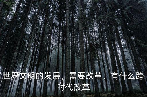 世界文明的發(fā)展，需要改革，有什么跨時代改革