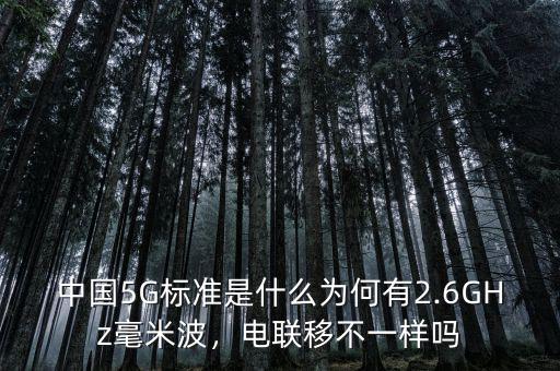 中國5G標(biāo)準(zhǔn)是什么為何有2.6GHz毫米波，電聯(lián)移不一樣嗎