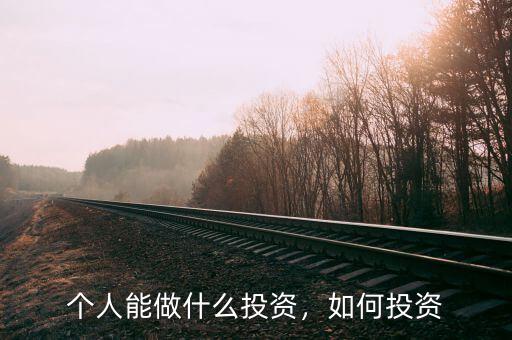 個人能做什么投資，如何投資