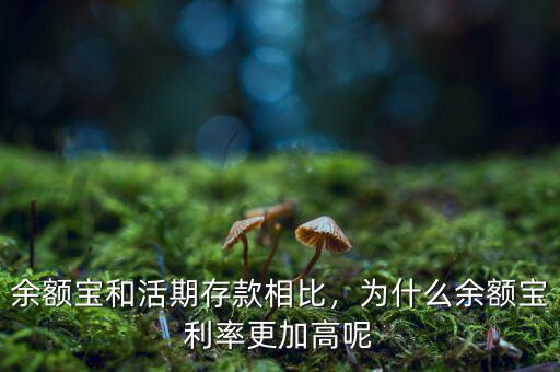 余額寶和活期存款相比，為什么余額寶利率更加高呢