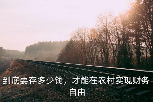 到底要存多少錢(qián)，才能在農(nóng)村實(shí)現(xiàn)財(cái)務(wù)自由